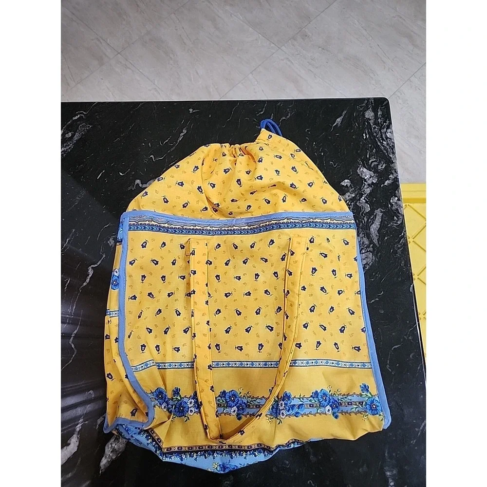 Marat Large French Provencal PVC Lined‎ Bag Yellow Floral Marat 100% Cotton